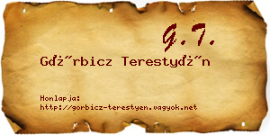 Görbicz Terestyén névjegykártya